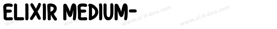 Elixir Medium字体转换